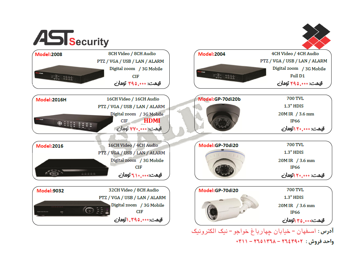 قیمت دوربین امنیتی